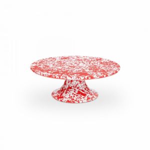 Crow Canyon 11" Cake Stand | Red Splatter