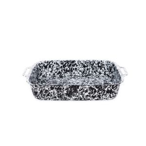 Crow Canyon Enameled 4-Quart Lasagna Pan Black Marble