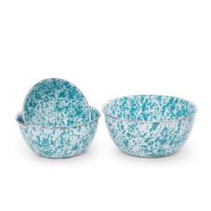 Crow Canyon 3-Piece Mixing Bowl Set | Turquoise Marble