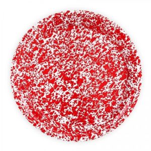Crow Canyon 20.5" Large Round Tray | Red