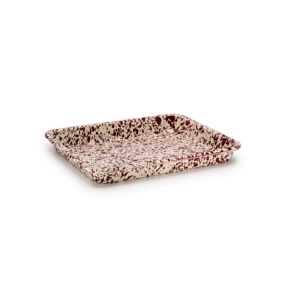 Crow Canyon Small Rectangle Tray | Burgundy & Cream