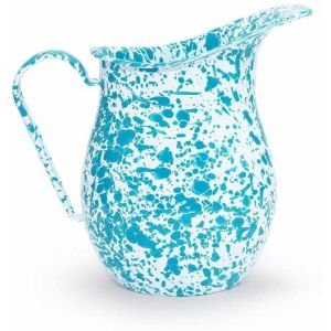 Crow Canyon Enameled Pitcher Turquoise Marble
