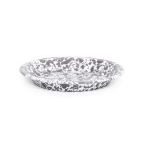 Crow Canyon 10" Pie Plate | Grey Against a Plain White Background