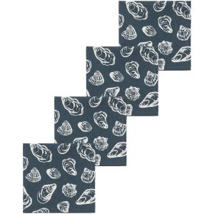 image shows Now Designs by Danica Napkins (Set of 4) | Shellfish  against a blank, white background