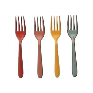 Creative Co-Op Enameled Stainless Steel Forks - Set of 4