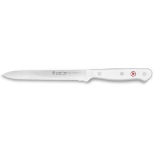 WÜSTHOF Gourmet White 5" Utility Knife | Serrated