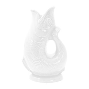 image shows Wade Ceramics Extra Large Gluggle Jug | White against a blank, white background  