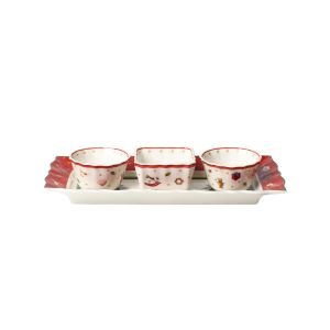 Villeroy & Boch Toys Delight Set of 3 Dip Bowls with Tray