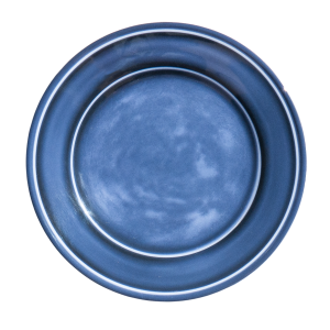 image shows TarHong Madison 10.5" Dinner Plate | Blue against a blank, white background