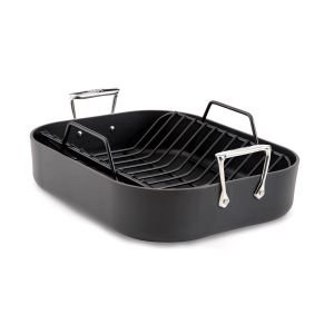 All-Clad HA1 Anodized Non Stick 13.6" x 16" Roaster with Rack