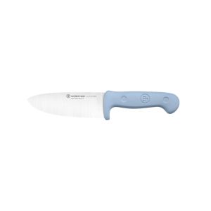 image shows WÜSTHOF 4" Junior Chef's Knife | Blue against a blank, white background