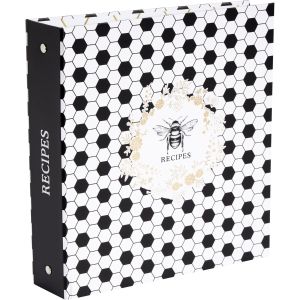 image shows C.R. Gibson Pocket Page Recipe Book | Honeycomb Hive against a blank, white background  