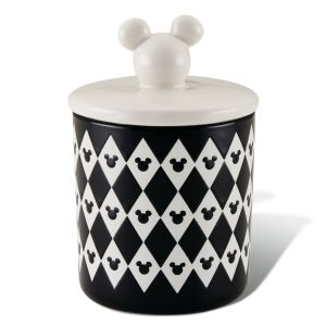 image shows Disney Monochrome Small Ceramic Jar | 2.2 Cup against a blank, white background