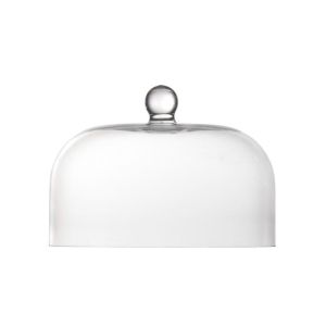 image shows Fortessa Jupiter Large Glass Dome | Clear against a blank, white background
