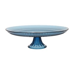 image shows Fortessa Jupiter 13" Cake Stand | Cornflower against a blank, white background