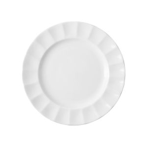image shows Fortessa Blyss Bone China 10.6" Dinner Plate | White against a blank, white background
