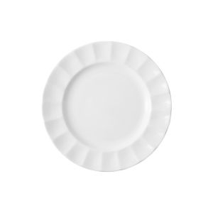 image shows Fortessa Blyss Bone China 9" Salad Plate | White against a blank, white background