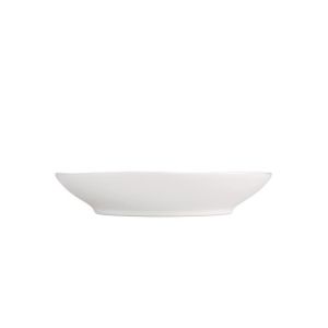 image shows Fortessa Heirloom Coupe 9" Pasta Bowl (27oz) | Linen against a blank, white background