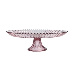 image shows Fortessa Archie 13" Cake Stand | Pink against a blank, white background
