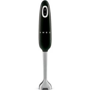 image shows SMEG Immersion Hand Blender | Black against a blank, white background