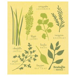 image shows Ecologie by Danica Swedish Sponge Dish Cloth | Les Fines Herbes against a blank, white background