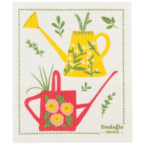 image shows Ecologie by Danica Swedish Sponge Dish Cloth | Watering Cans against a blank, white background