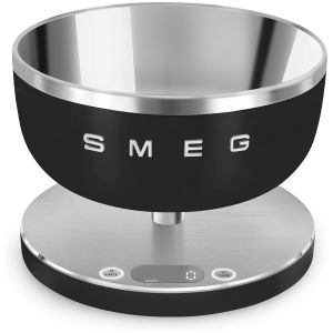 image shows SMEG Contemporary Kitchen Scale | Matte Black  against a blank, white background