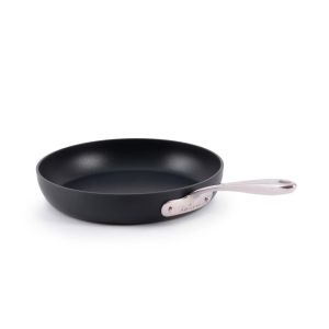image shows All-Clad HA1 Expert Hard Anodized Nonstick 10" Fry Pan against a blank, white background