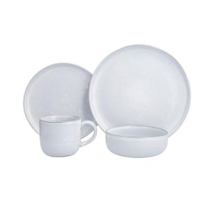 image shows Fortessa Nosse Svelte 16-Piece Dinnerware Set | Stone against a blank, white background