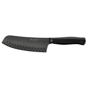 image shows WÜSTHOF Performer 7" Hollow Edge Rotoku against a blank, white background