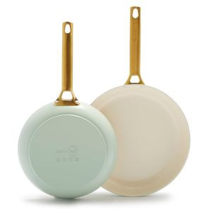 image shows GreenPan Reserve 10" & 12" Fry Pan Set | Julep against a blank, white background
