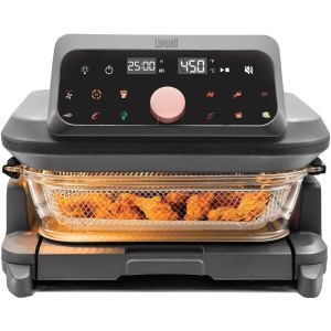 image shows Livwell Glass Container Air Fryer | 6 Quart against a blank, white background