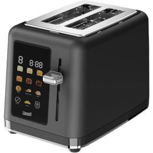 image shows Livwell 2-Slice Smart Touch Toaster | Matte Black against a blank, white background