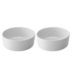 image shows LSA Collective Cereal/Soup Bowl (Set of 2) | White against a blank, white background