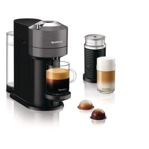  image shows Nespresso Vertuo Next by De'Longhi with Aeroccino | Grey against a blank, white background