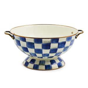 image shows MacKenzie-Childs Royal Check 6.5 Qt. Everything Bowl against a blank, white background