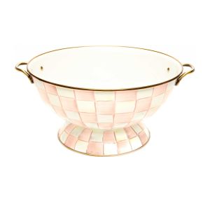 image shows MacKenzie-Childs Rosy Check 6.5 Qt. Everything Bowl  against a blank, white background