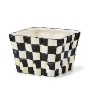  image shows MacKenzie-Childs Courtly Check Farmhouse Berry Basket against a blank, white background