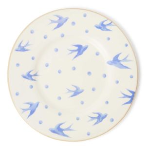 image shows MacKenzie-Childs 8.75" Salad Plate | Cloud Watching against a blank, white background