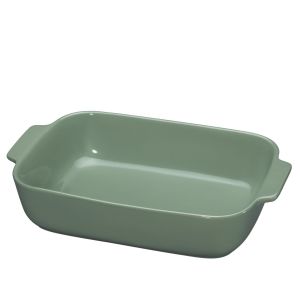 image shows Küchenprofi Porto Rectangular Gratin Dish | Jade against a blank, white background
