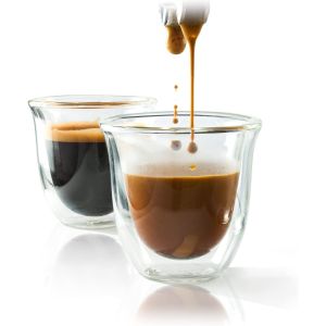 image shows Brod & Taylor Double-Wall Espresso Glasses | Set of 2 against a blank, white background