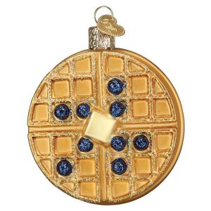 image shows Old World Christmas Ornament | Waffle against a blank, white background