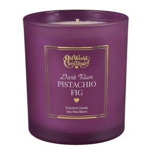 image shows Old World Christmas Candle | Dark Rum Pistachio Fig against a blank, white background