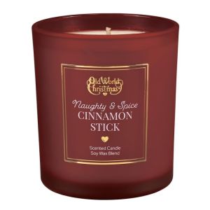 image shows Old World Christmas Candle | Naughty & Spice Cinnamon Stick against a blank, white background