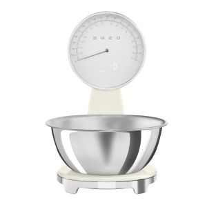 image shows SMEG 50's Retro Style Aesthetic Kitchen Scale | Cream against a blank, white background