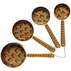 image shows Danica Heirloom Enameled Steel Measuring Cups (Set of 4) | Zest  against a blank, white background