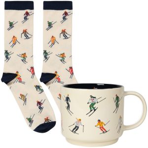  image shows Danica Jubilee Mug and Socks ( Set of 2) | Ski Ya Later against a blank, white background