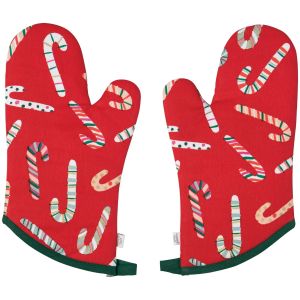 image shows Danica Jubilee Christmas Oven Mitt (Set of 2) | Merry Mints against a blank, white background