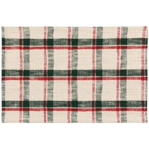 image shows Now Designs by Danica Christmas Placemat | Noel Plaid against a blank, white background