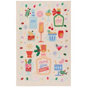 image shows Danica Jubilee Decorative Dishtowel | Spirits Bright  against a blank, white background